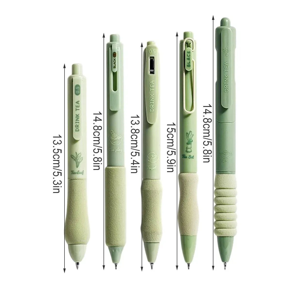 5pcs Quick Dry Ballpoint Pen Smooth Writing Instrument Office School Supplies - Blue