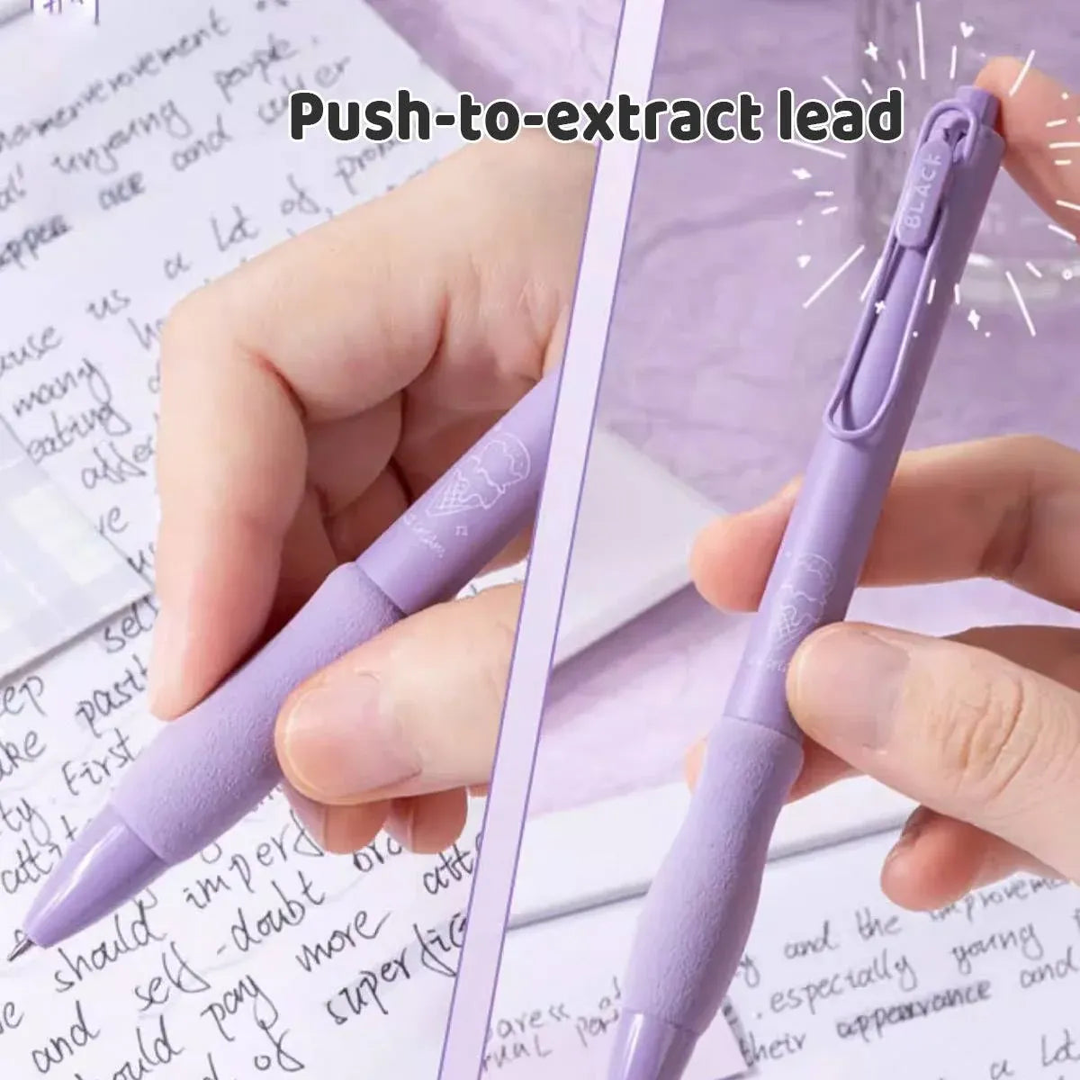 5pcs Quick Dry Ballpoint Pen Smooth Writing Instrument Office School Supplies - Blue