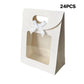 24PCS Bow Flap Tote Bag Reusable Shopping Carry Bag Gift Party Packaging Bag - 26x19x9cm