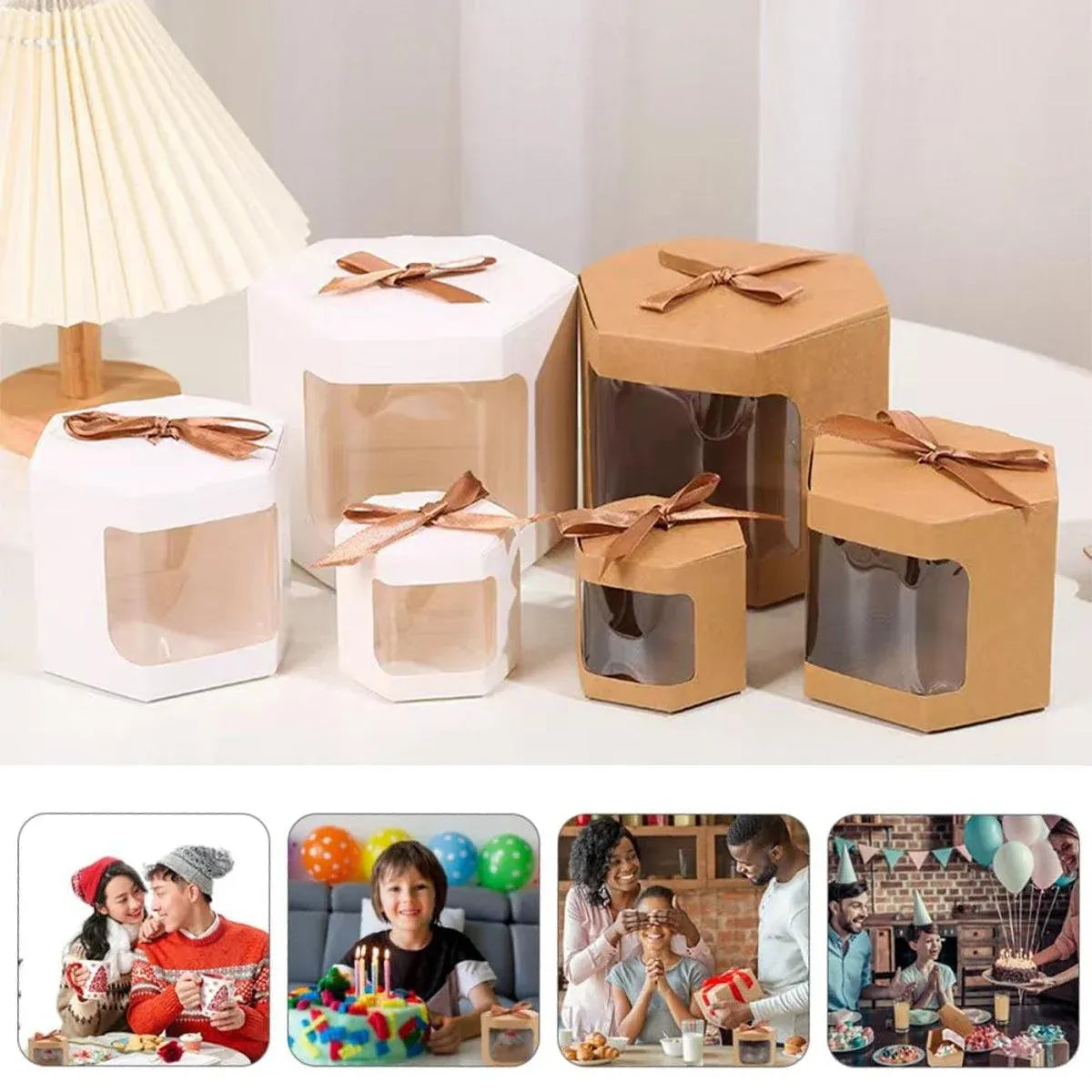 20PCS Small Gift Box Candy Storage Box Party Favor Treat Packaging Recyclable - White-S