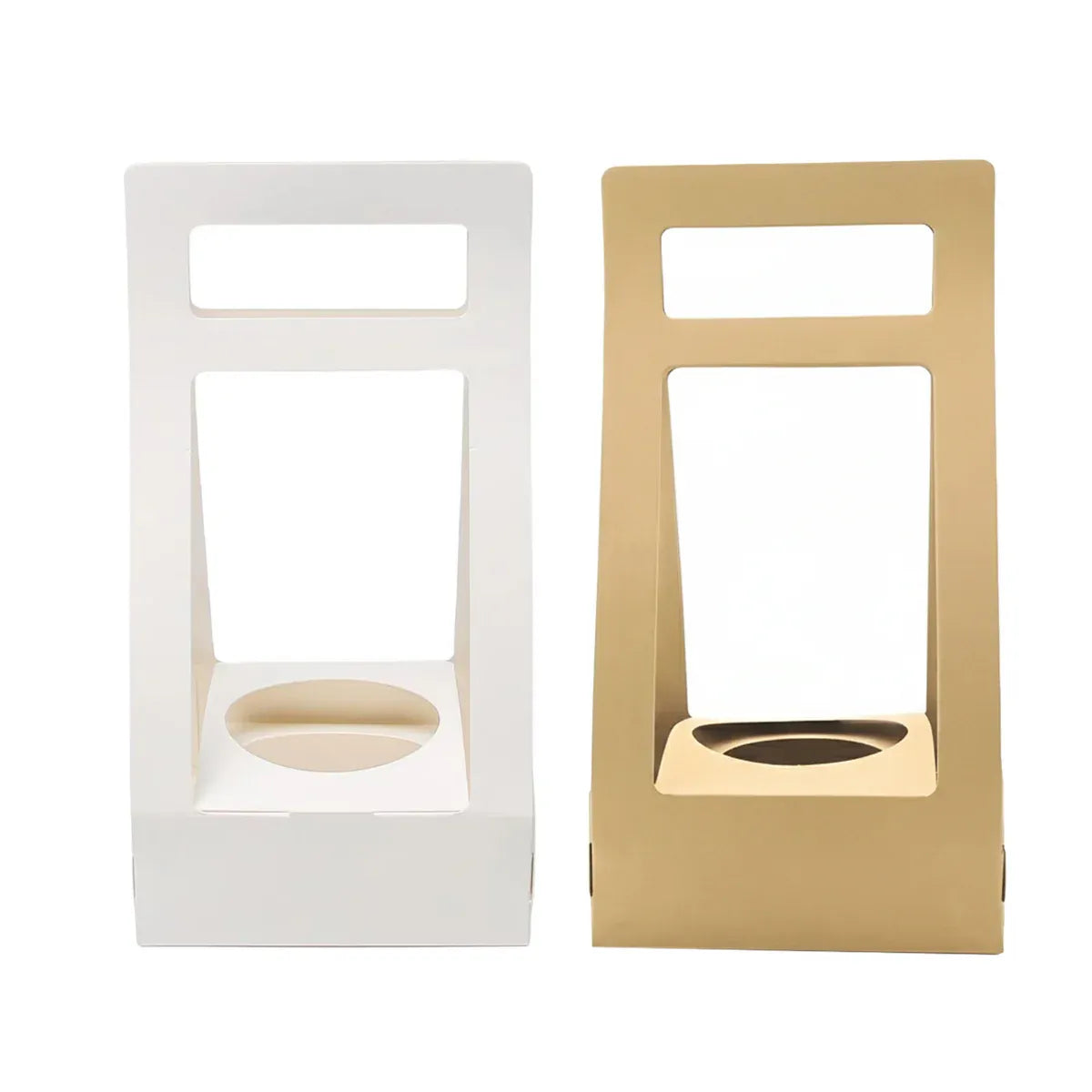 30PCS Flower Gift Packaging Boxes with Handle Durable Birthday Wedding Favors - White
