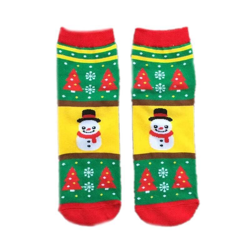 Christmas Socks Santa Reindeer Snowman Pattern Xmas Party Gift Stockings - Snowman