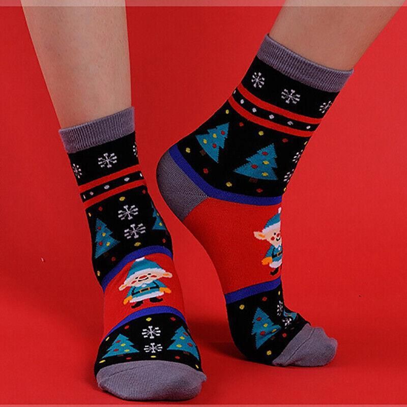 Christmas Socks Santa Reindeer Snowman Pattern Xmas Party Gift Stockings - Snowman