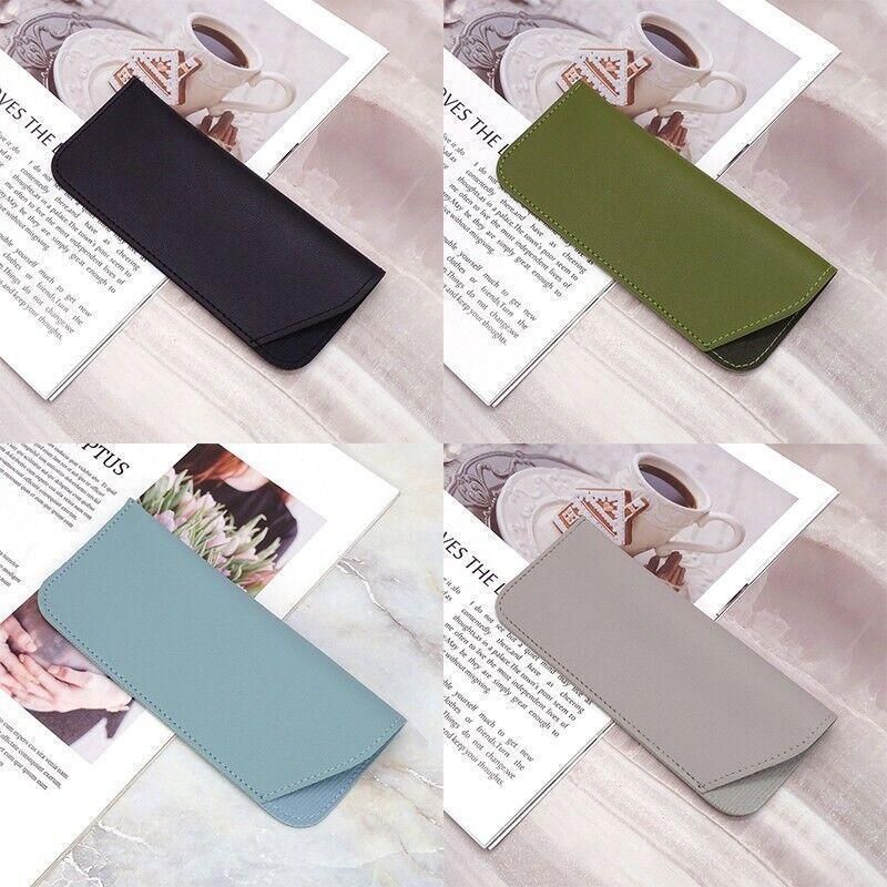 Pu Leather Eyeglass Sunglasses Reading Glasses Case Soft Pouch Bag Pocket - Brown