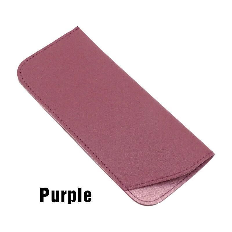 Pu Leather Eyeglass Sunglasses Reading Glasses Case Soft Pouch Bag Pocket - Brown