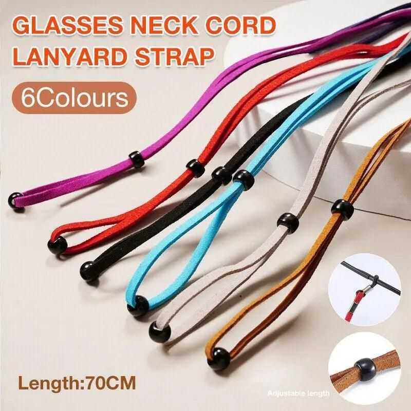 Adjustable Glasses Neck Strap Cord Lanyard for Spectacles and Reading Glasses - Grey