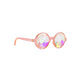 Festival Rave Kaleidoscope Glasses Prism Lens Crystal Effect Party Sunglasses - Pink