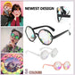 Festival Rave Kaleidoscope Glasses Prism Lens Crystal Effect Party Sunglasses - Pink
