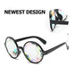 Festival Rave Kaleidoscope Glasses Prism Lens Crystal Effect Party Sunglasses - Pink