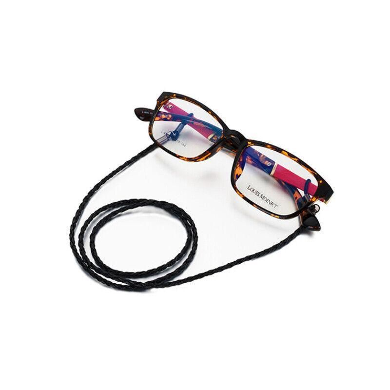 PU Sunglasses Reading Glasses Spectacles Eyeglass Holder Strap Chain - Black