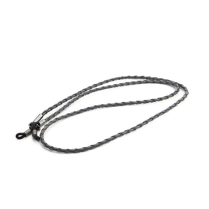 PU Sunglasses Reading Glasses Spectacles Eyeglass Holder Strap Chain - Black