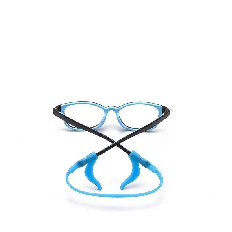 Silicone Glasses Strap and Ear Grip Set Eyeglasses Holder Cord with Hooks 20cm - Yellow
