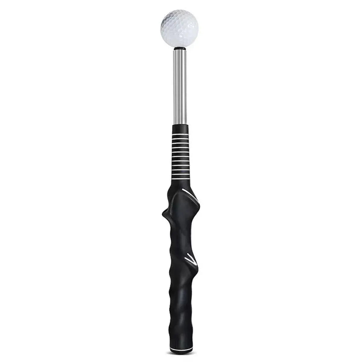 Golf Swing Training Aid Telescopic Impact Sound Stick Exercise Tool for Practice - Black