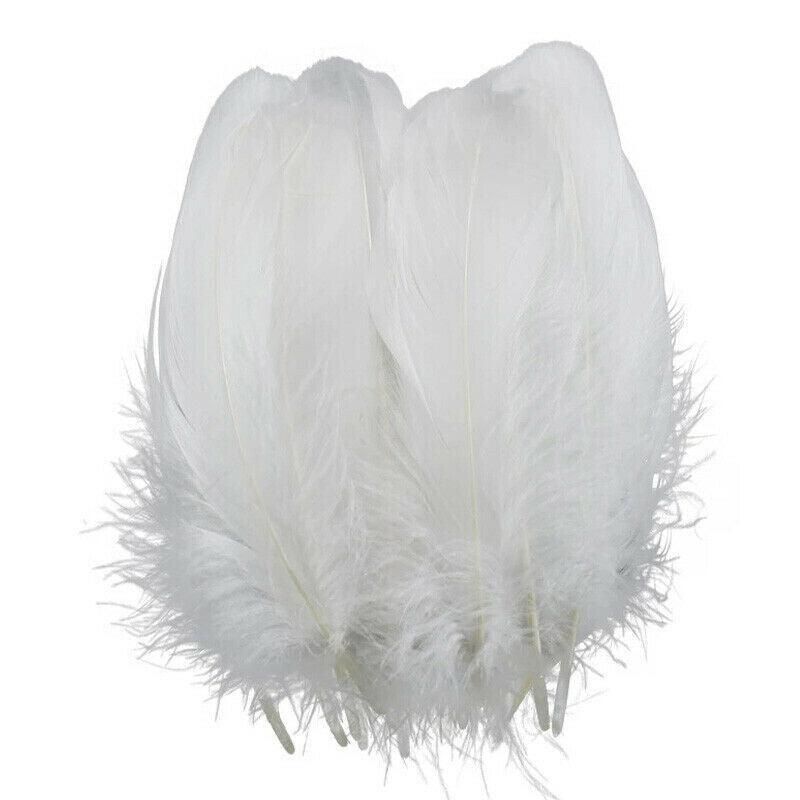 50X Craft Feathers Goose Feather Diy Art Party Decoration Wedding Dream Catcher - White