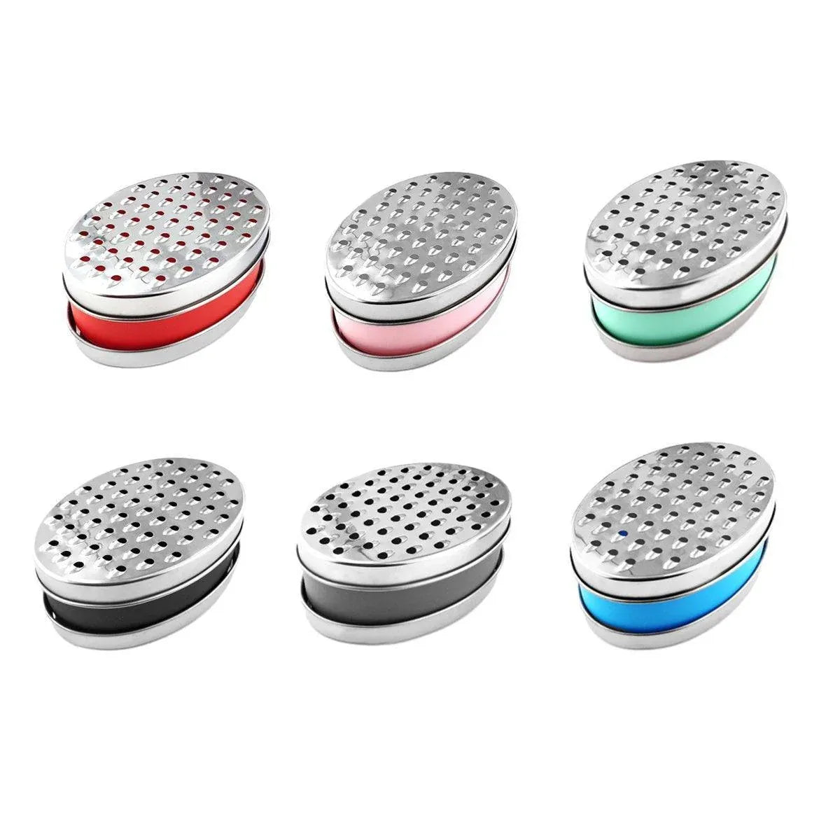 Stainless Steel Kitchen Cheese Grater with Container Storing Fruits Cheese Box - Red