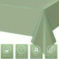 6pcs Green Disposable Tablecloths for Party and Event Decorations Table Covers