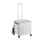 Light Grey Folding Utility Trolley with Lid - 1 Piece