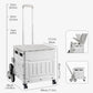 Light Grey Folding Utility Trolley with Lid - 1 Piece