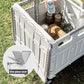 Light Grey Folding Utility Trolley with Lid - 1 Piece