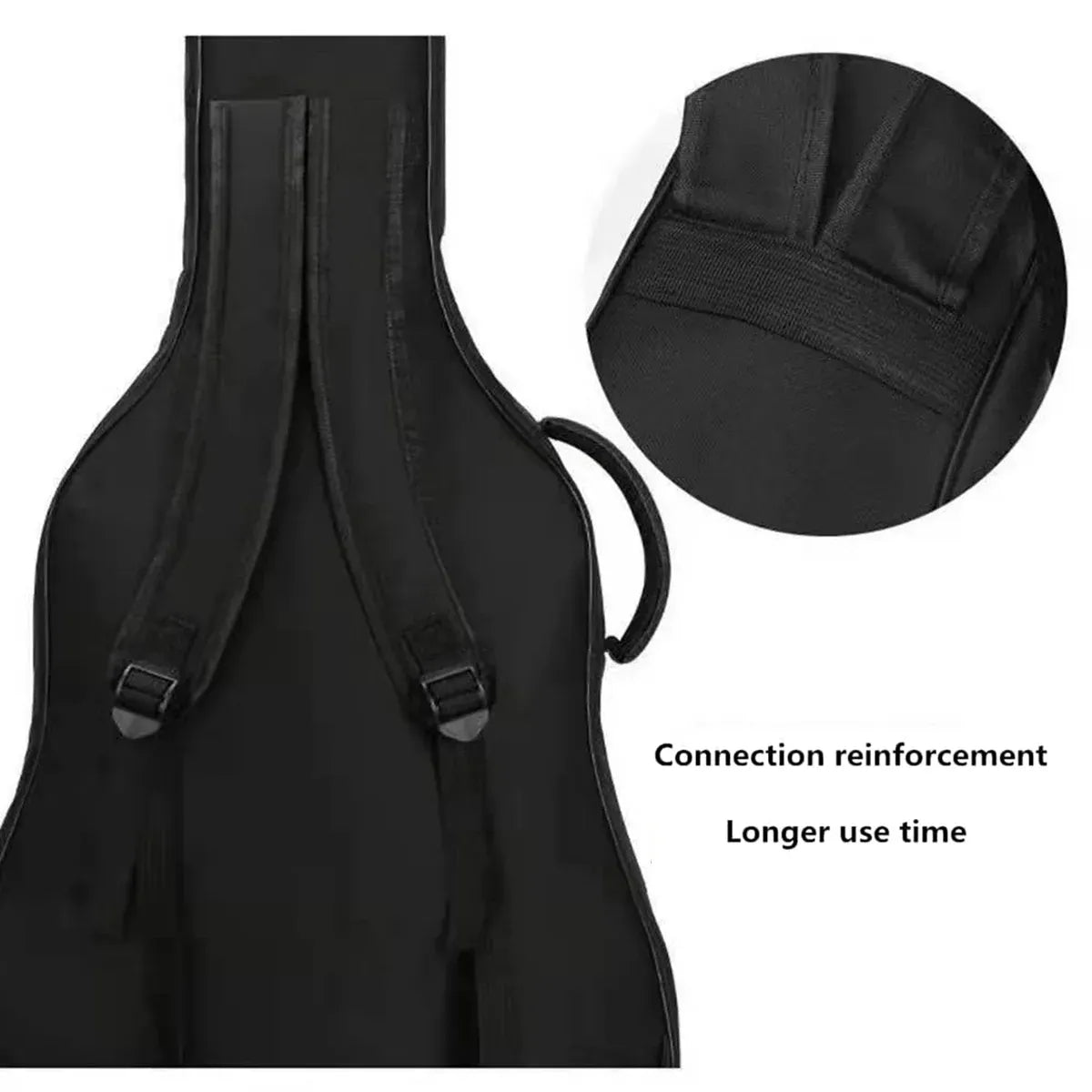 Electric Bass Guitar Bag Padded Backpack Cotton Shoulder Case Thick Protection