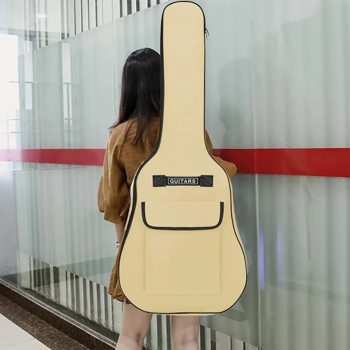 41Inch Wood Guitar Bag Basic Model 5MM Thick Cotton Double Strap Soft Guitar Bag