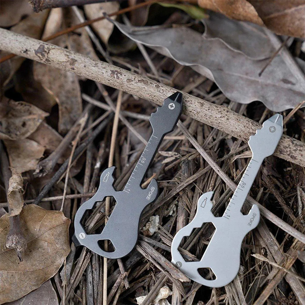 Portable Multi-Tool Key Chain Multi-functional Pocket Tool for Outdoor Camping - Silver