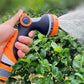 10-Function Garden Hose Nozzle Sprayer for Watering and Car Washing - Blue
