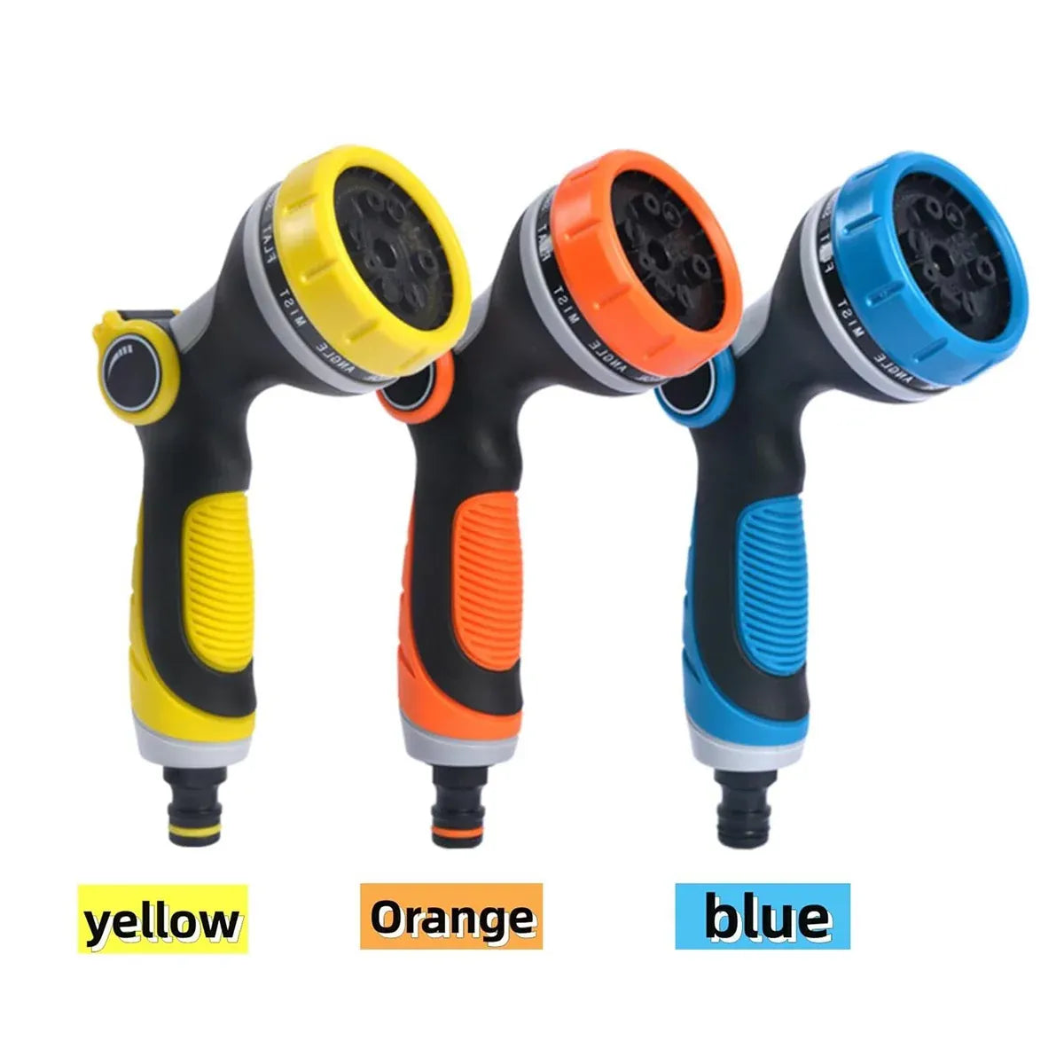 10-Function Garden Hose Nozzle Sprayer for Watering and Car Washing - Blue