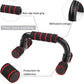 H Shaped Push Up Bars Home Fitness Equipment for Chest Arm Shoulder Training - Red