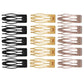 UP 30X Double-grip Hair Clips Metal Snap Barrettes Hair Styling Tool Women Girls - Black(10PCS)