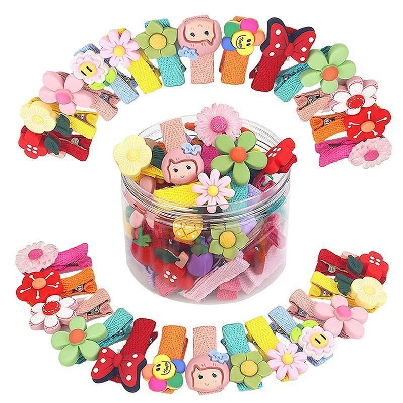 26Pcs Hair Clips Set Snap Bows and Hairpins for Styling and Everyday Use - Heart ( Without Bottle)