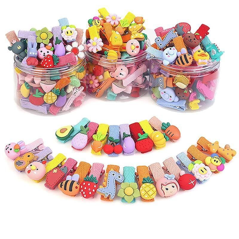 26Pcs Hair Clips Set Snap Bows and Hairpins for Styling and Everyday Use - Heart ( Without Bottle)