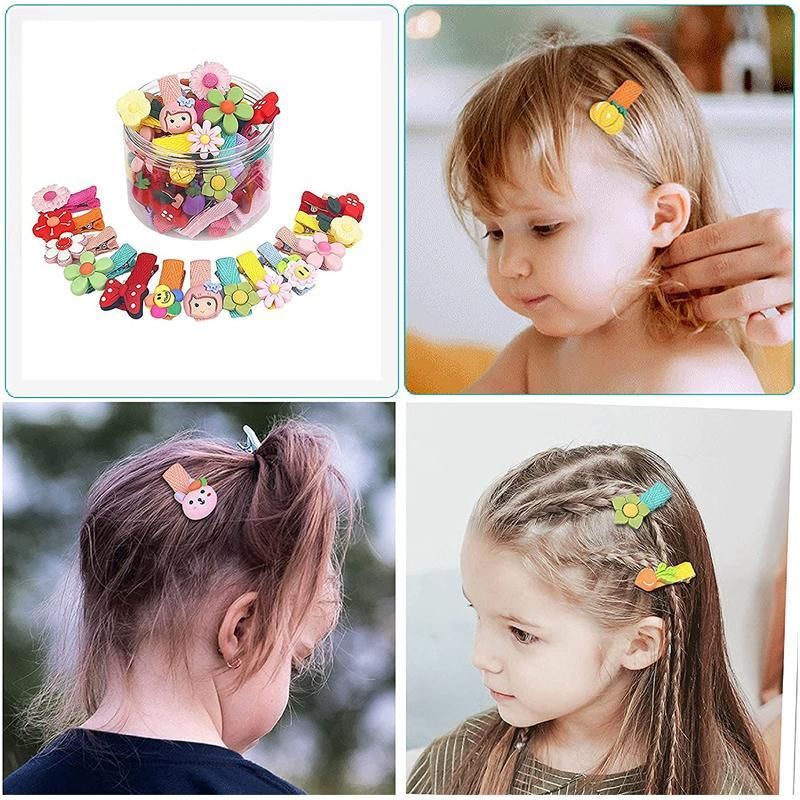 26Pcs Hair Clips Set Snap Bows and Hairpins for Styling and Everyday Use - Heart ( Without Bottle)