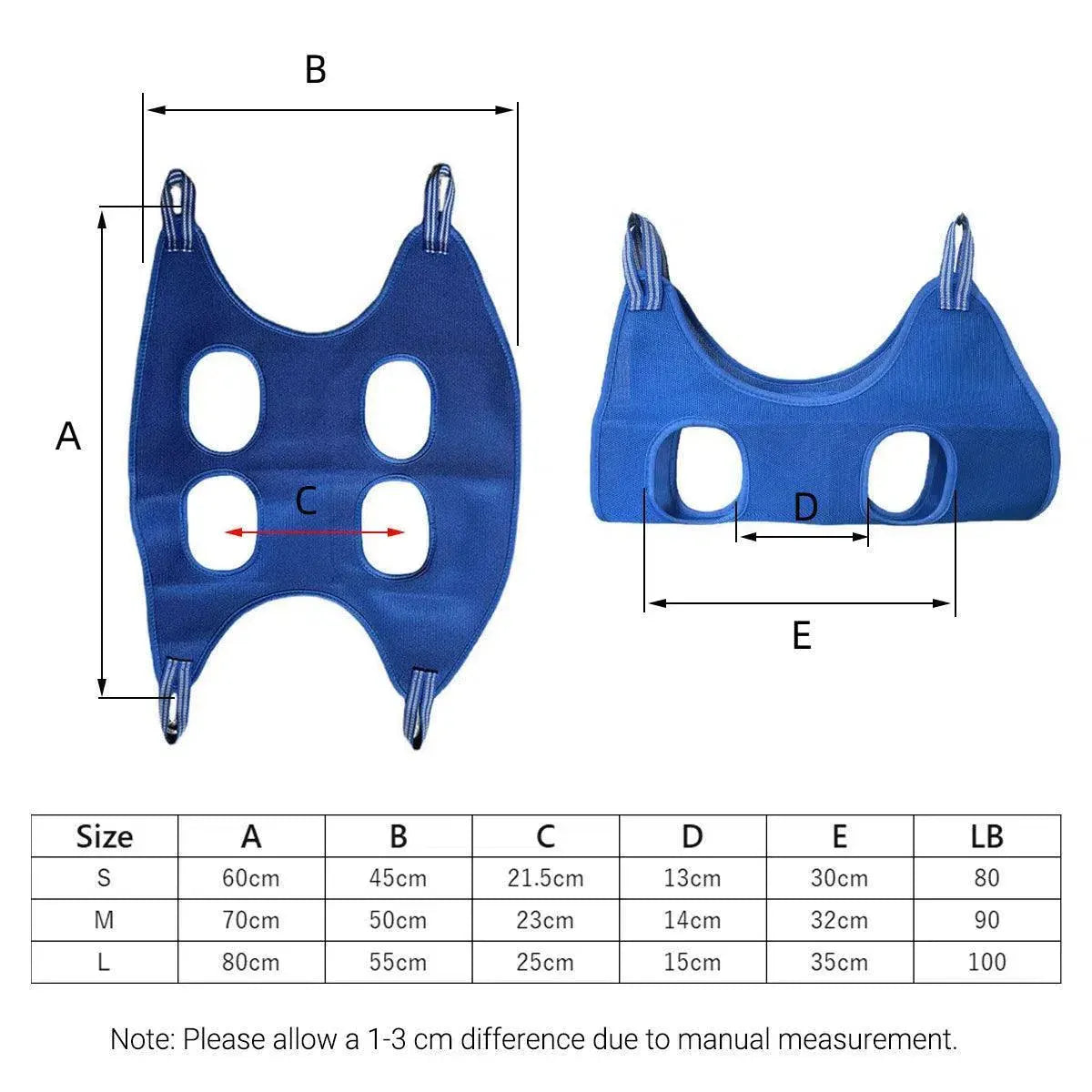 L Size Hammock Helper Pet Dog Cat Grooming Restraint Bags For Bathing Trimming Nail - Black