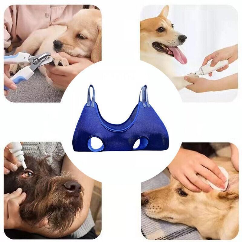 S Size Hammock Helper Pet Dog Cat Grooming Restraint Bags for Bathing Trimming Nail - Blue