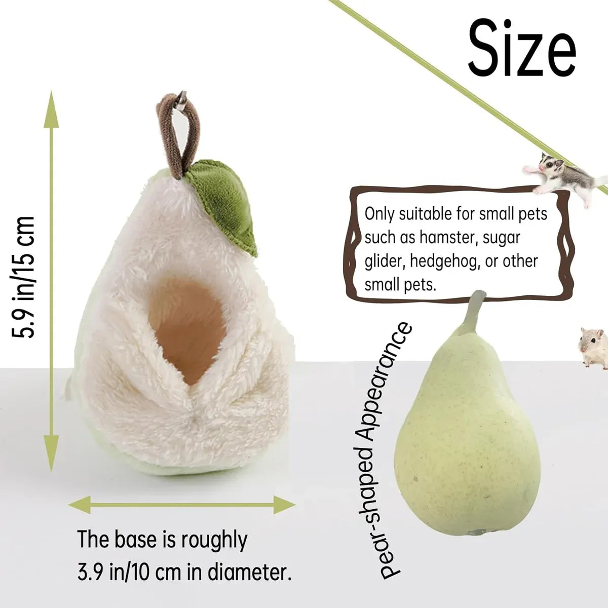 Small Pet Sleeping Bag Soft Warm for Hamsters Guinea Pigs Rats Indoor Cage Use