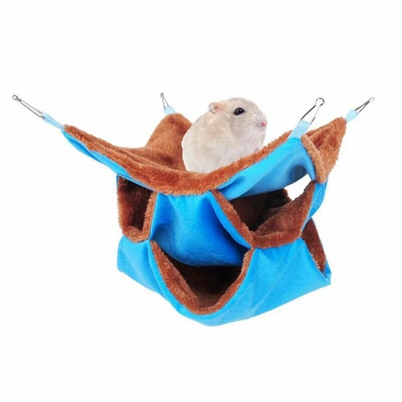 Hanging Hammock Nest Bed for Hamster Guinea Pig Ferret Rat Mice Cage Warmer Toy - Pink