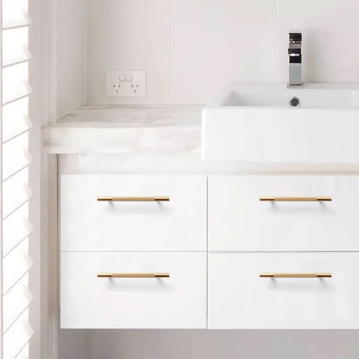 Light Luxury Cabinet Handle Full Copper Gold Straight Knurled Drawer Door Pull - 224mm