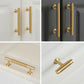 6 Sizes Gold Cabinet Door Handle Light Luxury Bronze Pull for Wardrobe Drawer - 320mm-Hole Distance