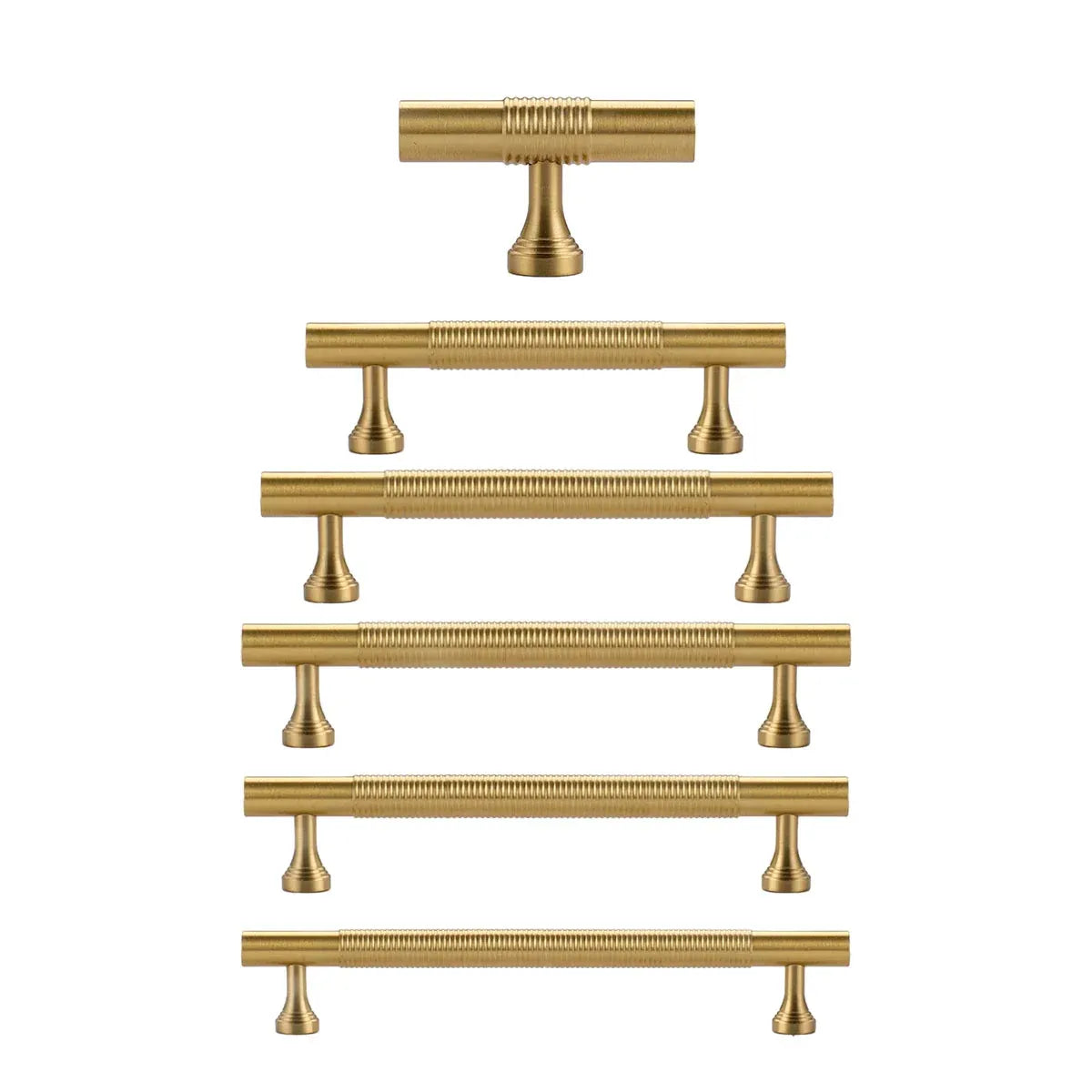 6 Sizes Gold Cabinet Door Handle Light Luxury Bronze Pull for Wardrobe Drawer - Single Hole