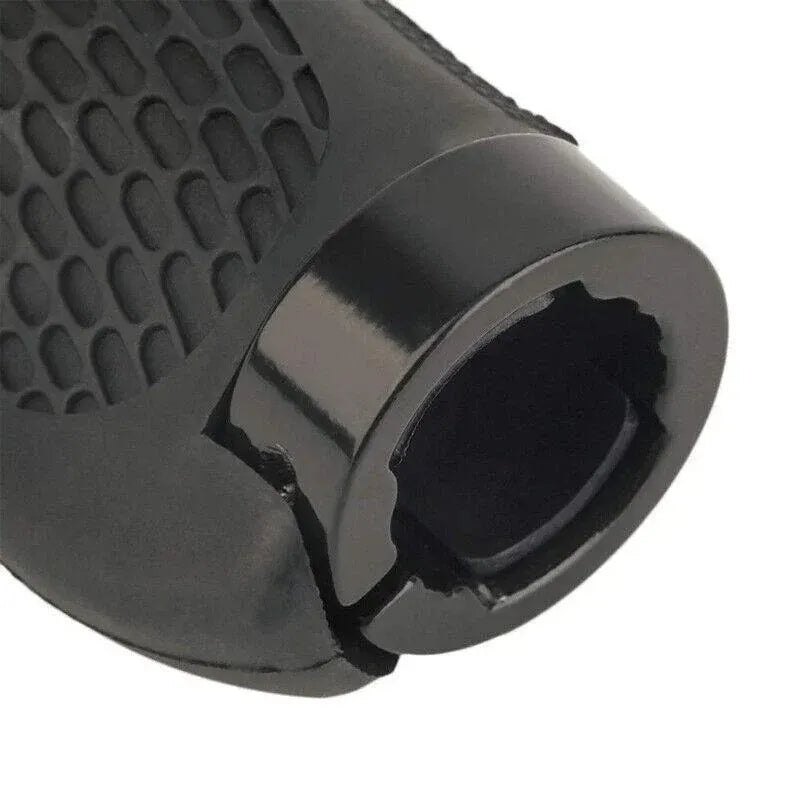 Cycling Lock-On Mtb Ergonomic  Mountain Bike  Rubber  Grips Bicycle Handlebar Au - Black