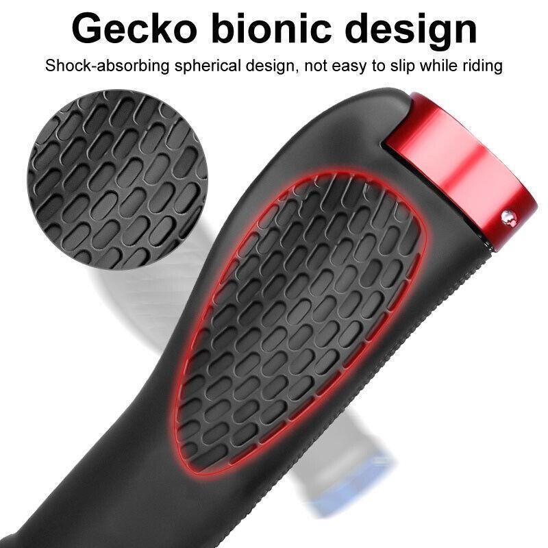 Cycling Lock-On Mtb Ergonomic  Mountain Bike  Rubber  Grips Bicycle Handlebar Au - Black