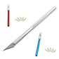 Craft Knife with 5 Blades Metal Handle Cutter Engraving Hobby Scalpel Tool - Blue