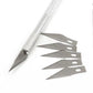 Craft Knife with 5 Blades Metal Handle Cutter Engraving Hobby Scalpel Tool - Blue