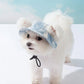 Adjustable Pet Hat with Cute Leaky Ears Sunscreen Fisherman Hat Four Seasons Use - Orange Red - S