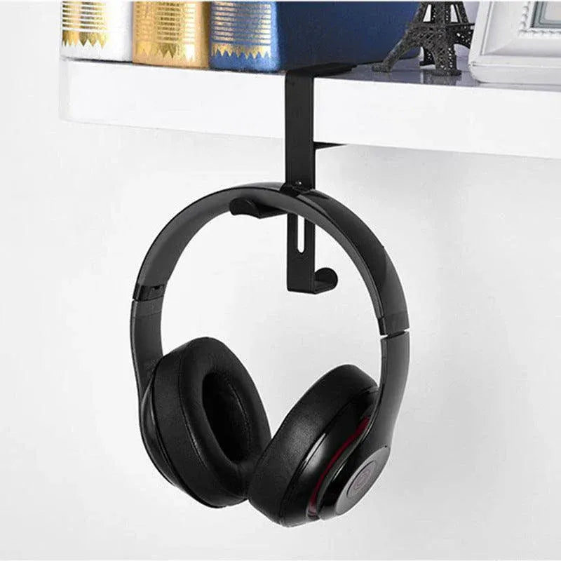 Metal Earphone Headset Desks Display Stand Hanger Holder Headphone Bracket Hook - Red