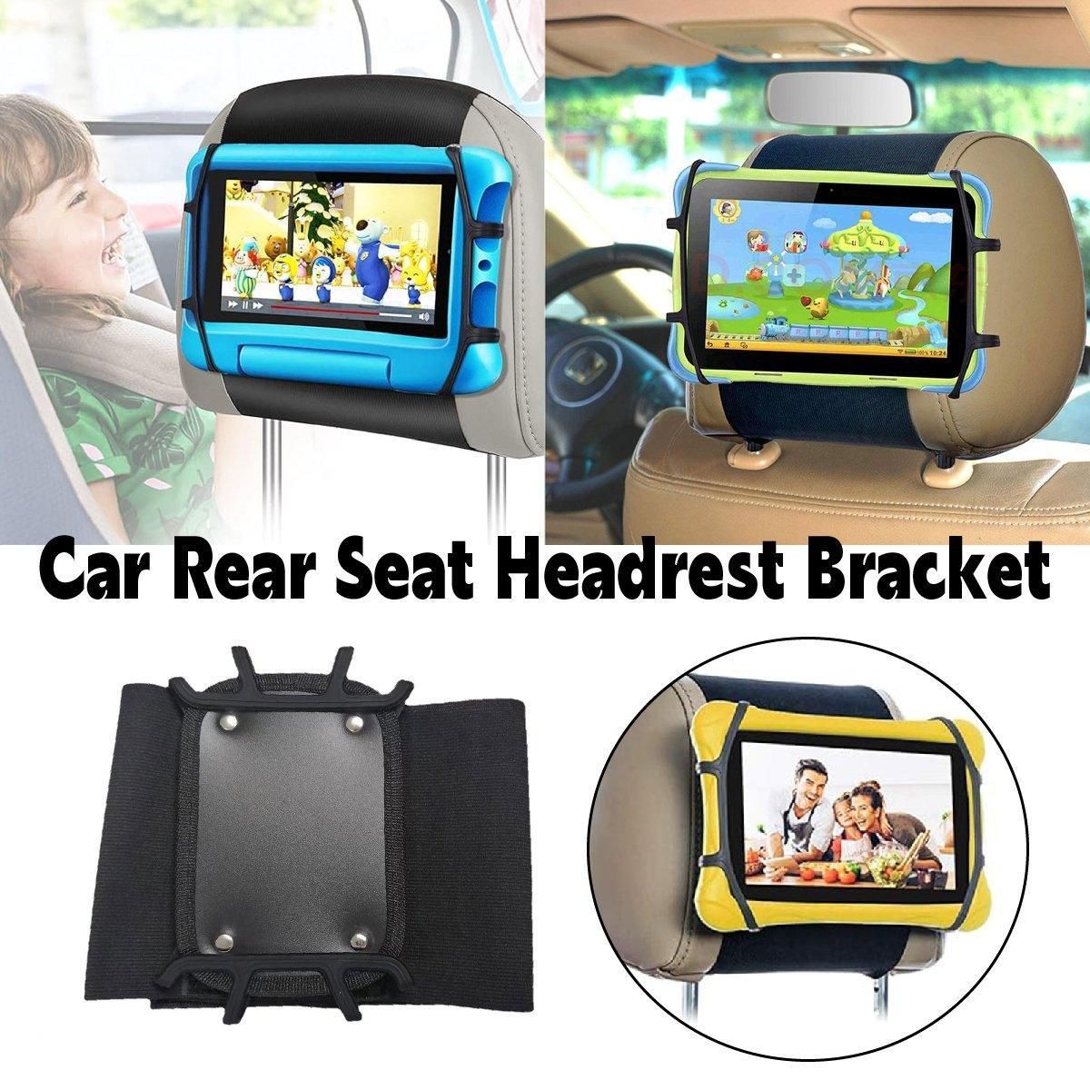 Rotating Car Headrest Tablet Holder Rear Seat Mount for iPad and Tablets
