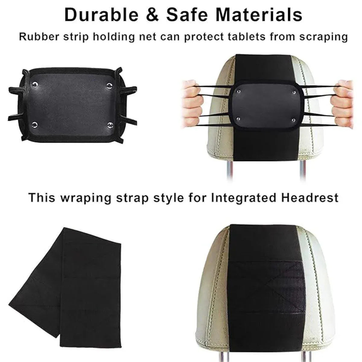 Rotating Car Headrest Tablet Holder Rear Seat Mount for iPad and Tablets