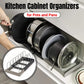 Telescopic Kitchen Storage Rack Table Top Pot Lid Holder Drawer Organizer Shelf