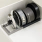 Telescopic Kitchen Storage Rack Table Top Pot Lid Holder Drawer Organizer Shelf